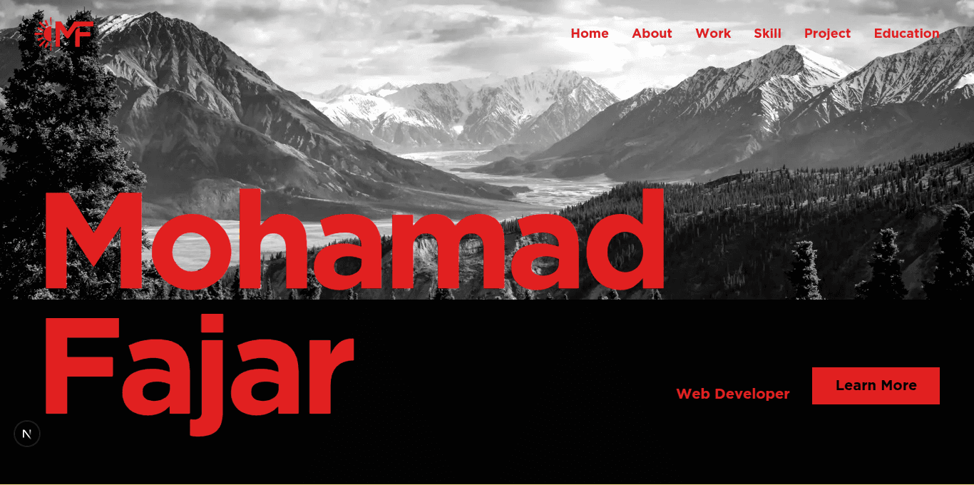 Personal Web Portofolio screenshot 1